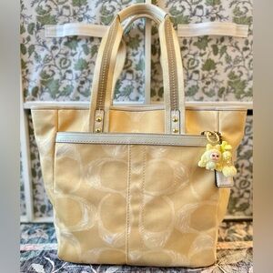 Coach Yellow Tote with Charm